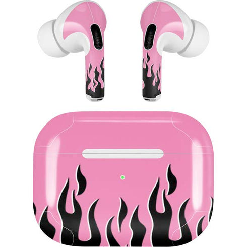 Pink Flames Apple AirPods Pro Skin