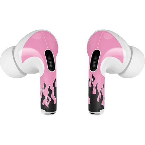 Pink Flames Apple AirPods Pro Skin