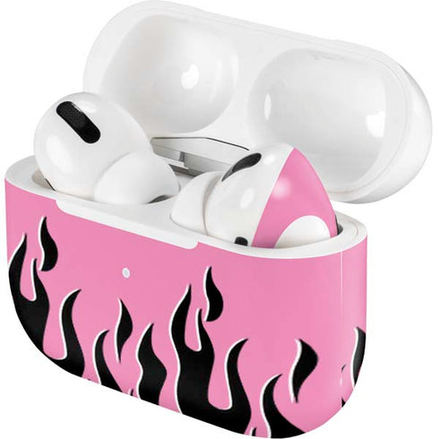 Pink Flames Apple AirPods Pro Skin