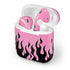 Pink Flames Apple AirPods Skin