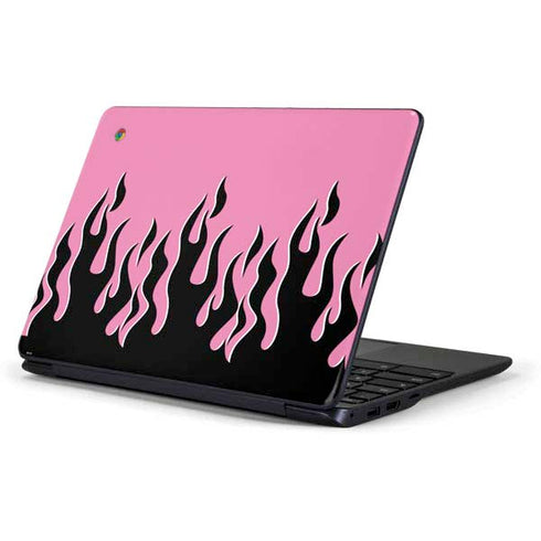 Pink Flames Samsung Chromebook Skin