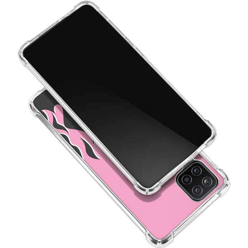 Pink Flames Galaxy A12 Clear Case