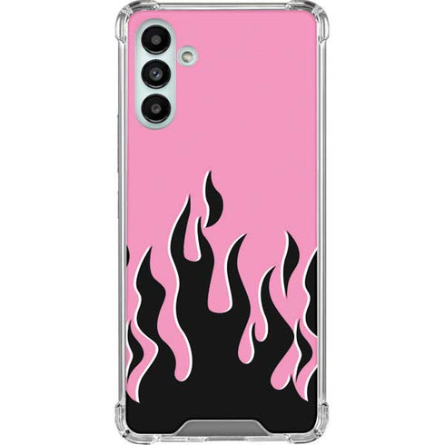 Pink Flames Galaxy A13 5G Clear Case