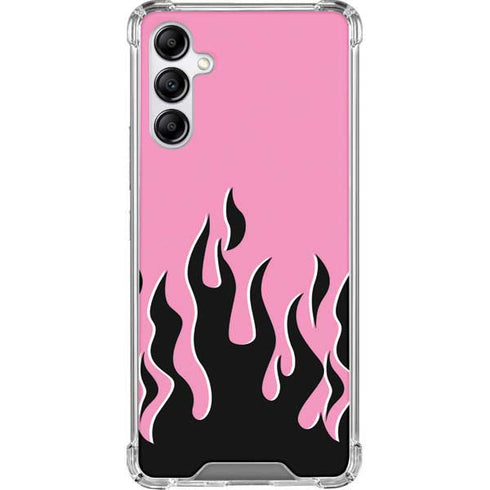 Pink Flames Galaxy A14 5G Clear Case