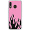Pink Flames Galaxy A20 Clear Case