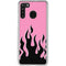 Pink Flames Galaxy A21 Clear Case