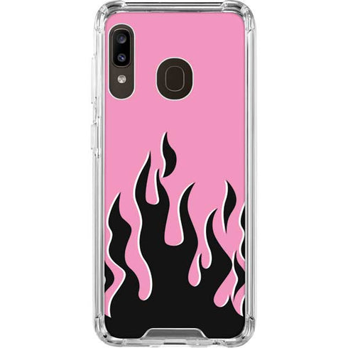Pink Flames Galaxy A30 Clear Case