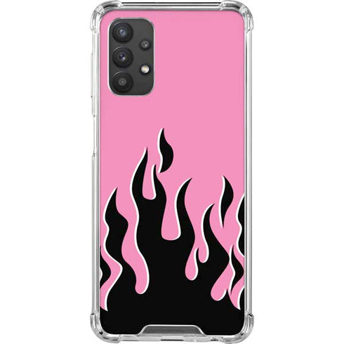 Pink Flames Galaxy A32 5G Clear Case