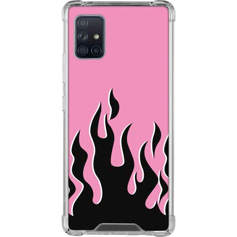 Pink Flames Galaxy A51 5G Clear Case
