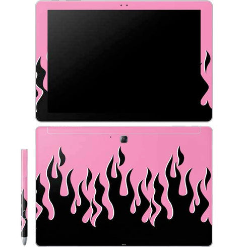 Pink Flames Galaxy Book 12in Skin