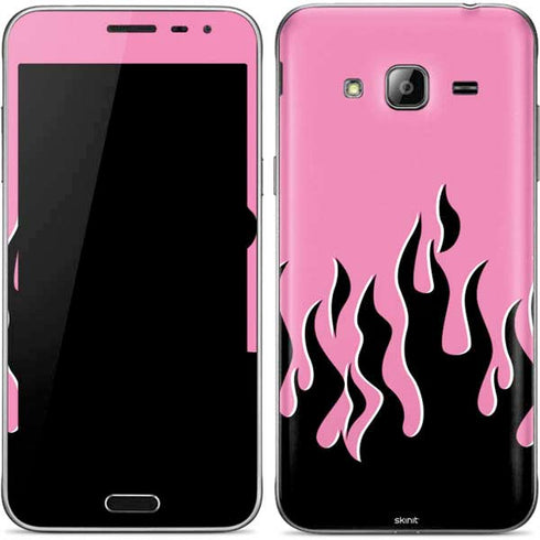 Pink Flames Galaxy J3 Skin