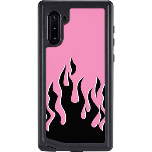 Pink Flames Galaxy Note 10 Waterproof Case