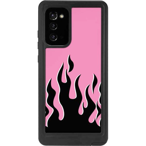 Pink Flames Galaxy Note20 5G Waterproof Case
