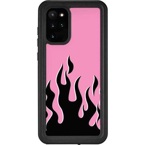 Pink Flames Galaxy S20 Plus Waterproof Case