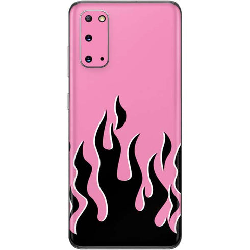 Pink Flames Galaxy S20 Skin