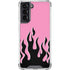 Pink Flames Galaxy S22 Clear Case