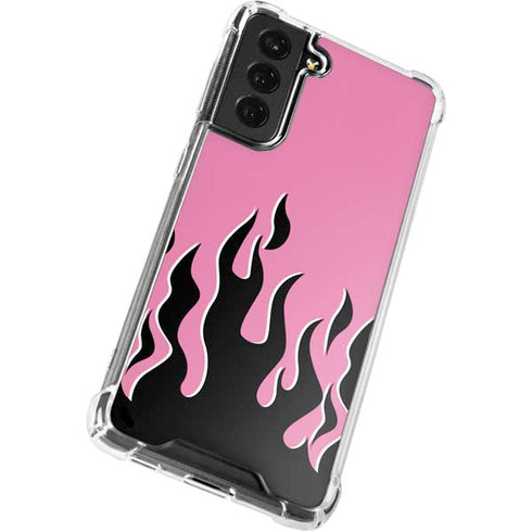 Pink Flames Galaxy S22 Plus Clear Case