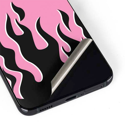 Pink Flames Galaxy S22 Skin
