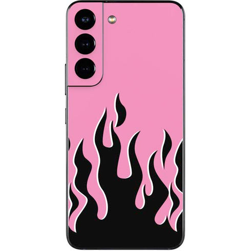 Pink Flames Galaxy S22 Skin