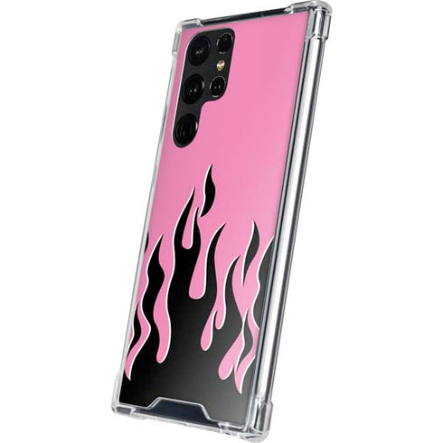 Pink Flames Galaxy S22 Ultra Clear Case