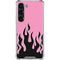 Pink Flames Galaxy S23 Clear Case