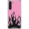 Pink Flames Galaxy S23 Plus Clear Case