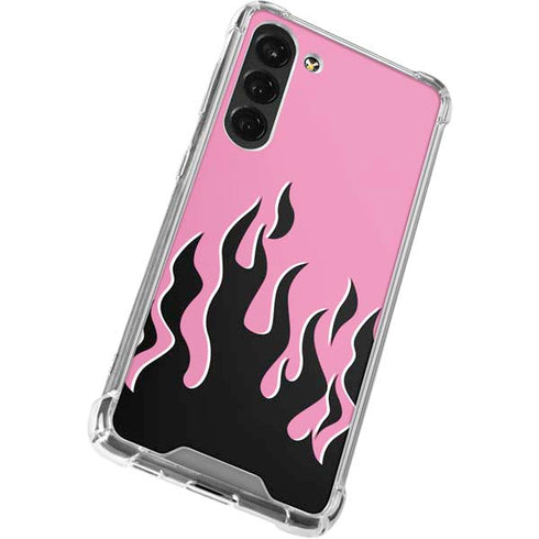 Pink Flames Galaxy S23 Plus Clear Case