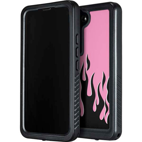 Pink Flames Galaxy S23 Plus Waterproof Case
