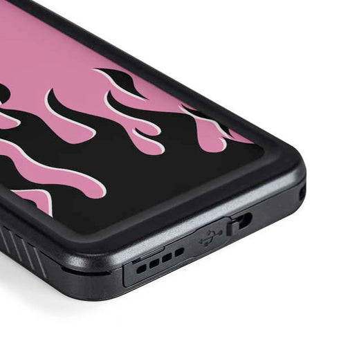 Pink Flames Galaxy S23 Plus Waterproof Case