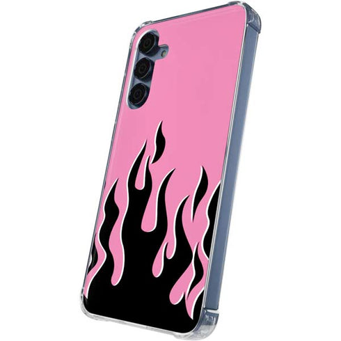 Pink Flames Galaxy S24 Clear Case