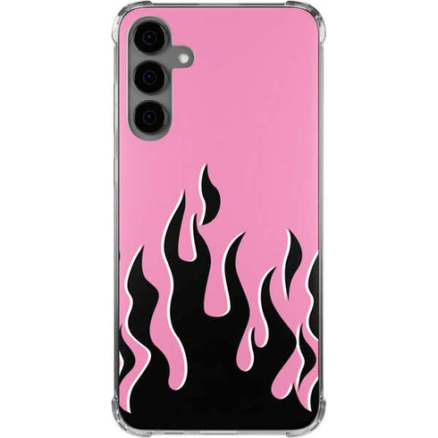 Pink Flames Galaxy S24 Plus Clear Case