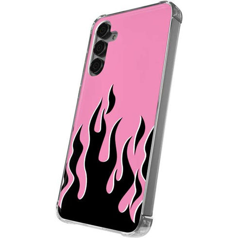 Pink Flames Galaxy S24 Plus Clear Case