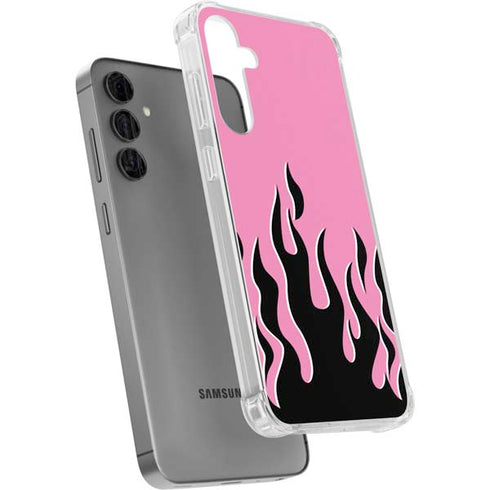 Pink Flames Galaxy S24 Plus Clear Case