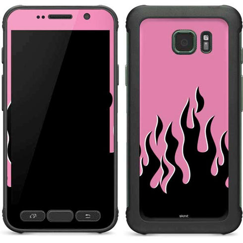 Pink Flames Galaxy S7 Active Skin