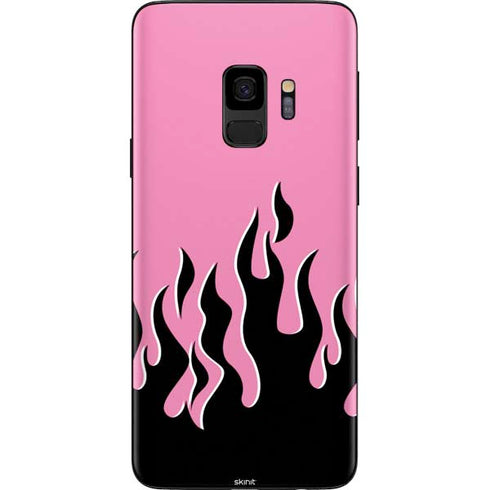 Pink Flames Galaxy S9 Skin