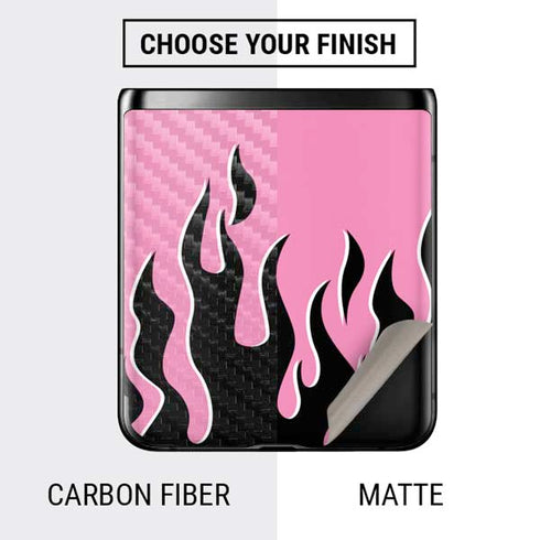Pink Flames Galaxy Z Flip Skin