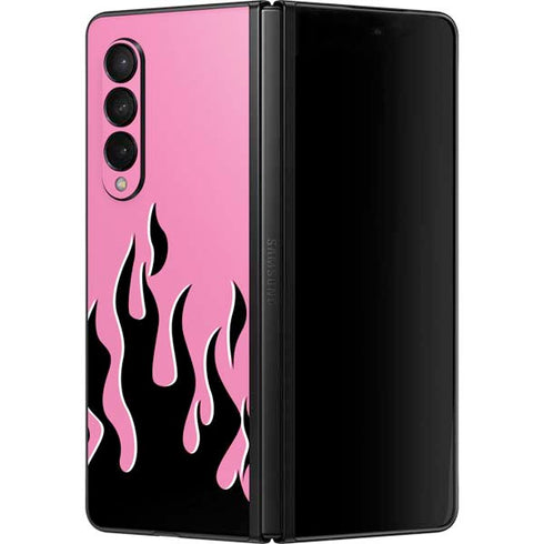 Pink Flames Galaxy Z Fold3 5G Skin