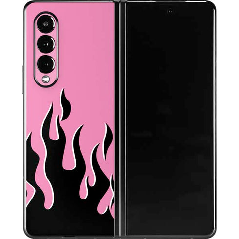 Pink Flames Galaxy Z Fold3 5G Skin