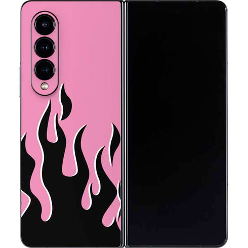 Pink Flames Galaxy Z Fold4 5G Skin