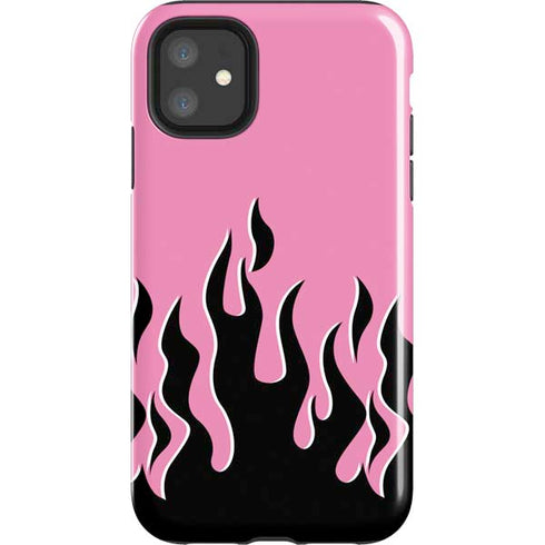 Pink Flames iPhone 11 Impact Case