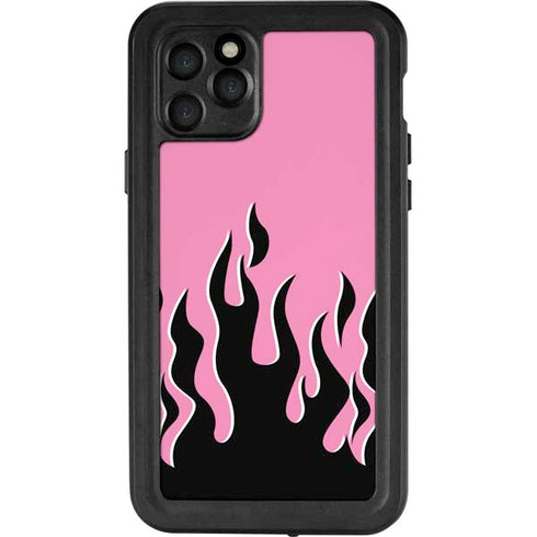 Pink Flames iPhone 11 Pro Waterproof Case