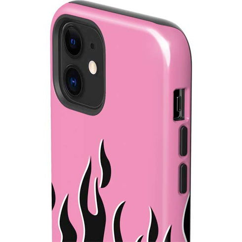 Pink Flames iPhone 12 Impact Case