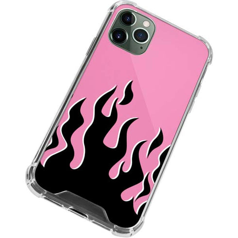 Pink Flames iPhone 12 Pro Clear Case