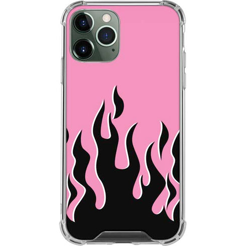Pink Flames iPhone 12 Pro Max Clear Case