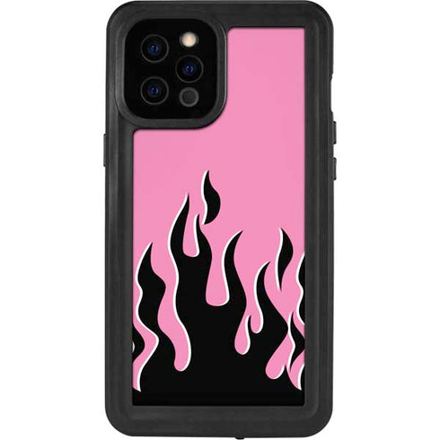 Pink Flames iPhone 12 Pro Max Waterproof Case