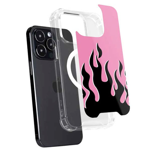 Pink Flames iPhone 13 Pro Max MagSafe Case