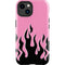 Pink Flames iPhone 15 Plus Impact Case