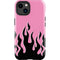 Pink Flames iPhone 14 Plus Impact Case
