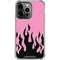 Pink Flames iPhone 14 Pro Clear Case