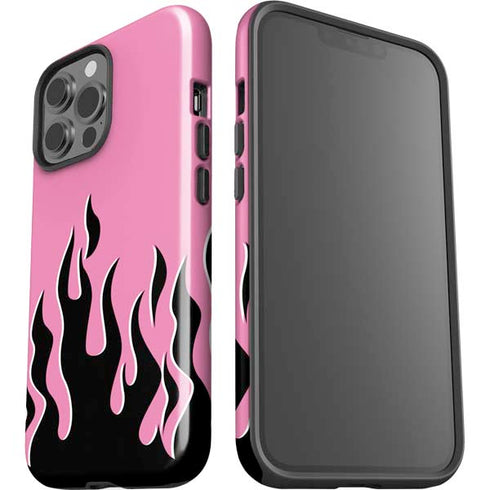Pink Flames iPhone 15 Pro Max Impact Case